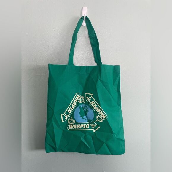 Warped Tour- Green Warped Eco 2013 Tote Bag - Picture 1 of 3